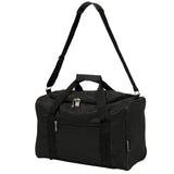 Set of 2 Hand Luggage Set Including Ryanair Cabin Approved 55x40x20cm Trolley Bag & 40x20x25 Ryanair Maximum Holdall Under Seat Flight Bag (Black + Black)