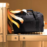 Set of 4 Hand Luggage Set Including 2X Ryanair Cabin Approved 55x40x20cm Trolley Bag & 2X Ryanair Maximum 40x20x25Holdall Under Seat Flight Bag (Black + Black)