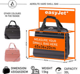 Aerolite New Summer 2023 Easyjet Maximum Size 45x36x20cm Hand Cabin Luggage Approved Hard Shell Travel Carry On Holdall Shoulder Under Seat Flight Bag with 2 Year Warranty (Black)