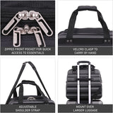 Aerolite New Summer 2023 Easyjet Maximum Size 45x36x20cm Hand Cabin Luggage Approved Hard Shell Travel Carry On Holdall Shoulder Under Seat Flight Bag with 2 Year Warranty (Black)