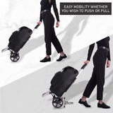 Hoppa Fully Insulated Lightweight 2022 Model 2 Wheeled Huge 51Litre Capacity Shopping Trolley Bag 95cm, 2.6kg Black