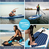 AQUA SPIRIT Inflatable Stand up Paddle Board SUP TEMPO Package | 10’6 x 32” x 6” | Adult Beginners/Experts | 120KG Limit | Paddle, Backpack, Pump, Go Pro Mount, Change Mat, Phone Case Blue