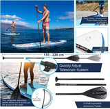 AQUA SPIRIT Inflatable Stand up Paddle Board SUP TEMPO Package | 10’6 x 32” x 6” | Adult Beginners/Experts | 120KG Limit | Paddle, Backpack, Pump, Go Pro Mount, Change Mat, Phone Case Blue