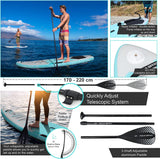AQUA SPIRIT Inflatable Stand up Paddle Board SUP TEMPO Package | 10’6 x 32” x 6” | Adult Beginners/Experts | 120KG Limit | Paddle, Backpack, Pump, Go Pro Mount, Change Mat, Phone Case Green