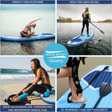 AQUA SPIRIT Inflatable Stand up Paddle Board SUP TEMPO Package | 10’ x 32” x 5” | Adult Beginners/Experts | 115KG Limit | Paddle, Backpack, Pump, Go Pro Mount, Change Mat, Phone Case