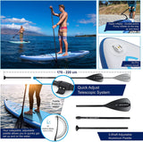 AQUA SPIRIT Inflatable Stand up Paddle Board SUP TEMPO Package | 10’ x 32” x 5” | Adult Beginners/Experts | 115KG Limit | Paddle, Backpack, Pump, Go Pro Mount, Change Mat, Phone Case
