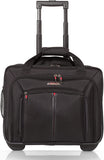 Aerolite Ryanair Priority Boarding, Easyjet Plus, BA, WizzPriority, Jet2 Approved Rolling Padded Laptop Case Bag 2 Wheels - Fits up to 15.6", Overnight Trolley Business Hand Cabin Luggage Case (Black)