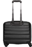 Aerolite Hard Shell Rolling Padded Laptop Case Bag on 4 Wheels - Fits up to 15.6", Overnight Trolley Business Hand Cabin Luggage Case Black