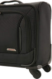 Aerolite Rolling Padded Laptop Case Bag 4 Wheels - Fits up to 15.6", Overnight Trolley Business Hand Cabin Luggage Case easyJet Plus/Flexi/Up Front/Extra Legroom, British Airways & Jet2 Approved Black