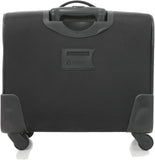 Aerolite Rolling Padded Laptop Case Bag 4 Wheels - Fits up to 15.6", Overnight Trolley Business Hand Cabin Luggage Case easyJet Plus/Flexi/Up Front/Extra Legroom, British Airways & Jet2 Approved Black