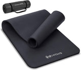 Sport24 Yoga Mat NBR Non-slip Multipurpose- Pilates, Ab workouts, Stretching, Push ups, Gymnastics- 183cm X 62cm X 1cm with Carry Strap- Men/Women