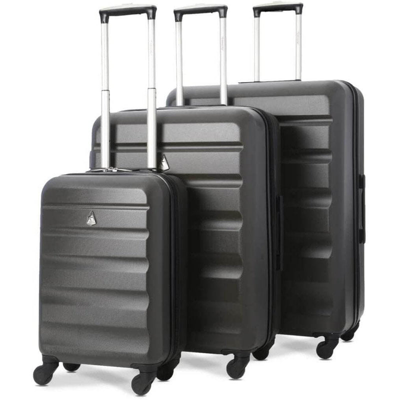 Aerolite Hard Shell Lightweight Suitcase Complete Luggage Set (Cabin 21" + Medium 25"+ Large 29" Hold Luggage Suitcase) - Packed Direct UK