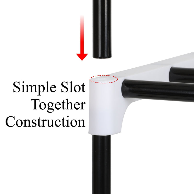 Olsen & Smith 3 Tier Shoe Storage Rack Organiser Small , Quick Assembly No Tools Required, Holds 12 to 15 pairs (W) 92cm x (H) 54cm x (D) 29cm Black - Packed Direct UK