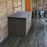 Olsen & Smith Large 680L Plastic Garden Bench Storage Box - Packed Direct UK
