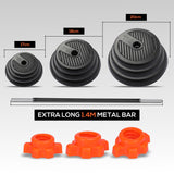 SPORT24 Adjustable Dumbbells Set 28KG, Multifunctional Free Weights Dumbbells Kettlebell Barbell for Starter Bodybuilding Fitness Training Home Gym Workout Exercise For Men and Women - Packed Direct UK