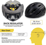 SPORT24 Lightweight Bike Cycle Helmet Road Bike Cycling Safety Helmet for Men Women (Fits Head Sizes 58-61cm) Black White - Packed Direct UK