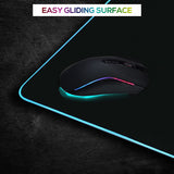 XTREME RGB Gaming LED Mouse Mat Pad – Large Wide Thick Soft Non-Slip Mousepad for PC Computer Macbook Laptop Desk Gaming Rig - 800×300×4mm - Black - Packed Direct UK